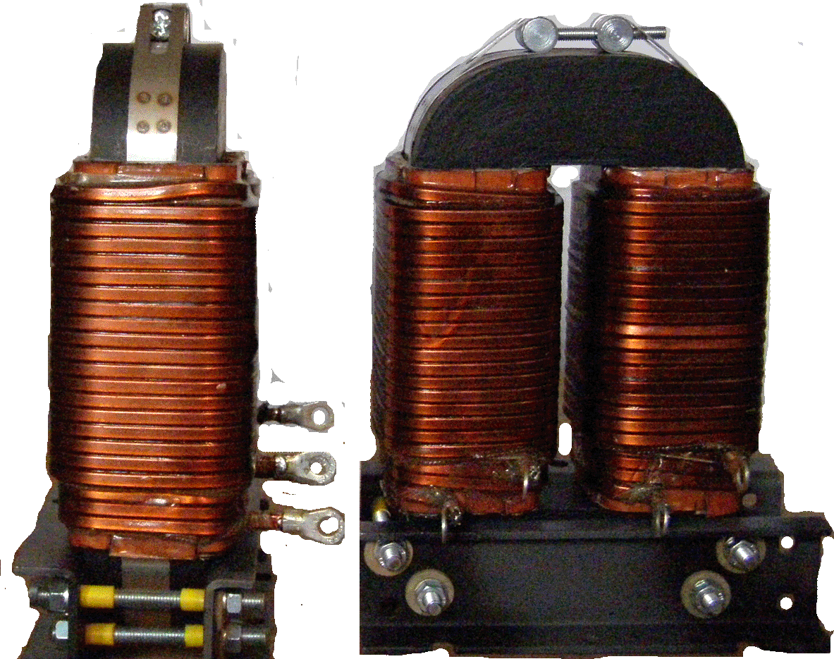 Vasmagos egyenáramú fojtó tekercs